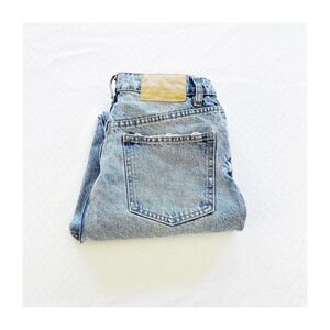 Zara Vintage Wash Ripped Knee Straight Leg Denim Jeans SZ4